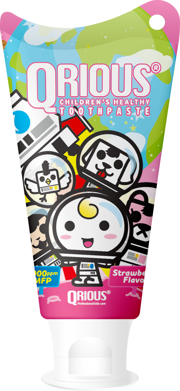 QRIOUS®奇瑞斯紫錐菊護齒兒童牙膏-蜜蜜粉草莓