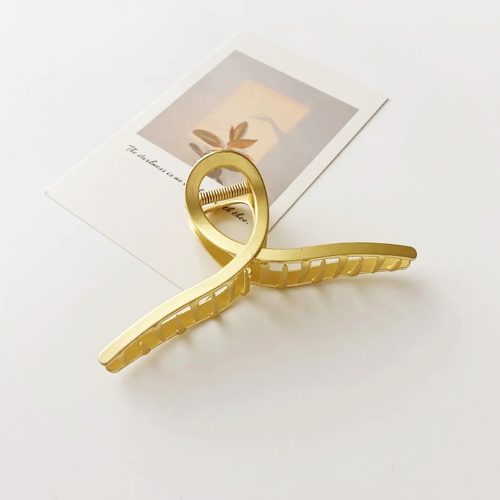 素面交叉金色大沙夾