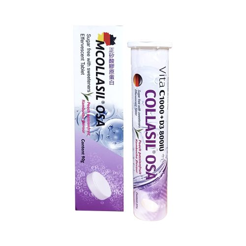 美力仕正矽酸膠原蛋白發泡錠-水蜜桃